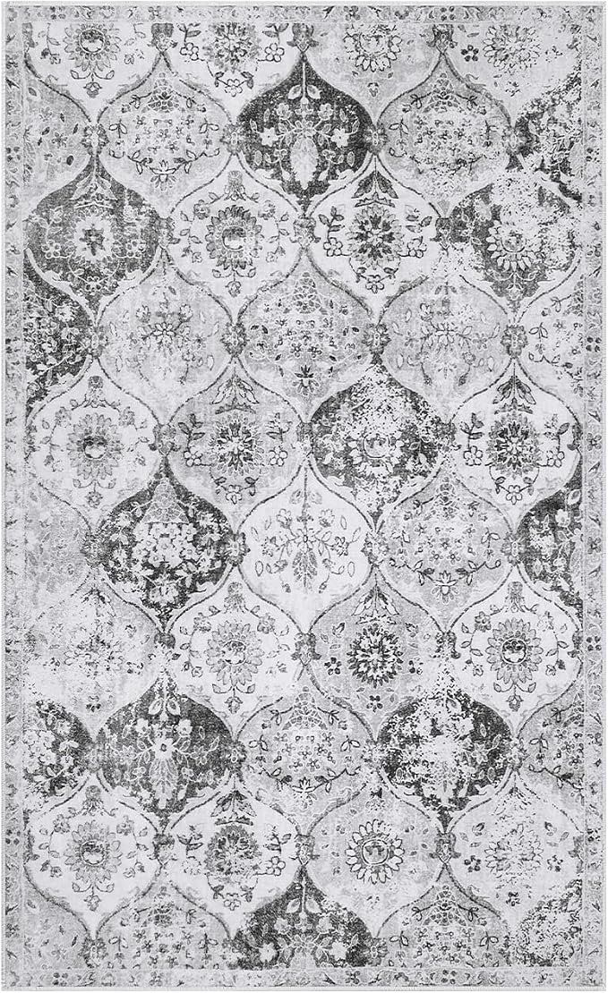 Lahome Moroccan Trellis Washable Small Area Rug, 3x5 Area Rug by Lahome