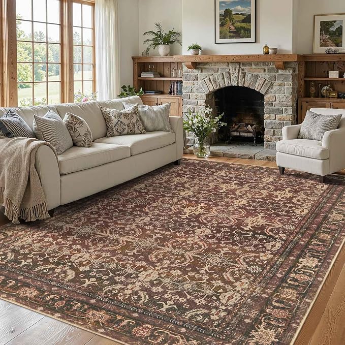 Rugxara Oriental 5x7 Area Rugs for Living Room Bedroom, Vintage Washable - Image 4
