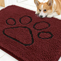 OLANLY Dog Door Mat for Muddy Paws 30x20, Paw Print Design, Absorbs Moisture by OLANLY