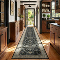 RELEANY Area Rugs Runner 3'x20' Washable Non-Slip, Floral Vintage Distress by RELEANY