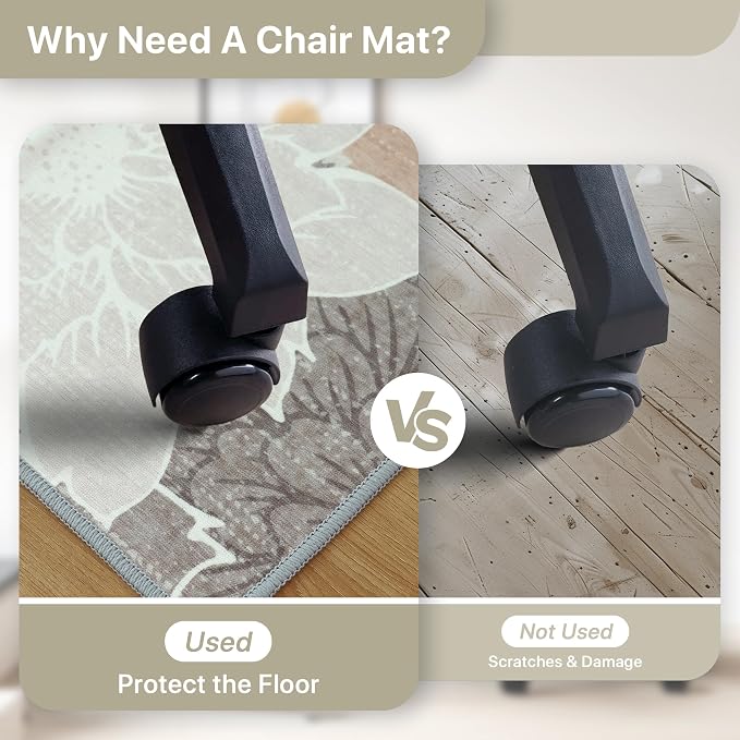 36"x48" Office Chair Mat for Hardwood Tile Floor, Under Desk Carpet Protector - Image 5