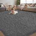 6x9 Area Rug for Living Room:Ultra Soft Fluffy Shag Dark Grey Rugs, Large Fuzzy by Unknown