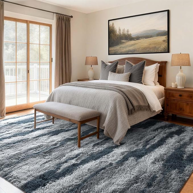 6x9 Ft Large Shag Rugs for Living Room Decor, Tie-Dyed Ultra Soft Fluffy Furry - Image 2