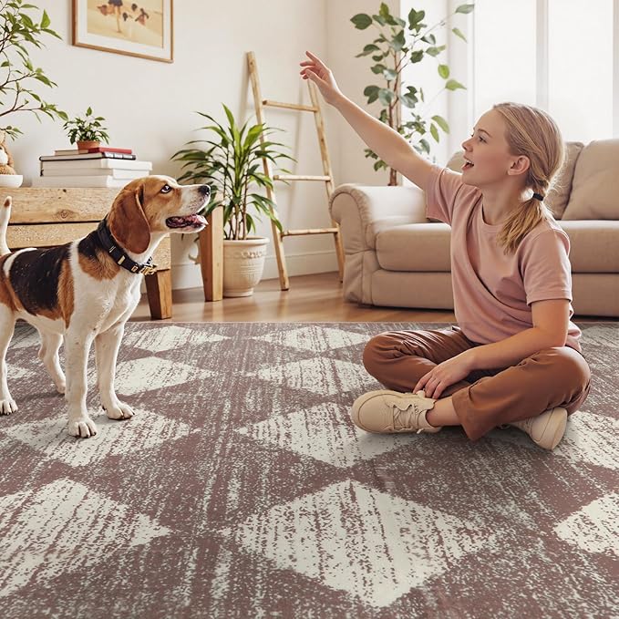 Lahome Zelie Trellis 2x7 Washable Kitchen Bathroom Runner Rug, Non Skid Runners - Image 9