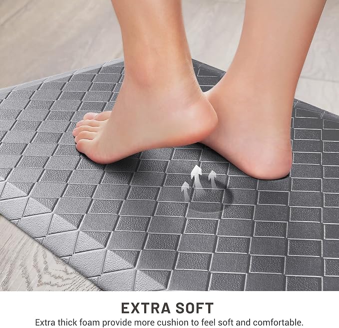 HappyTrends Kitchen Mat Cushioned Anti-Fatigue Kitchen Rug, Thick Waterproof - Image 4
