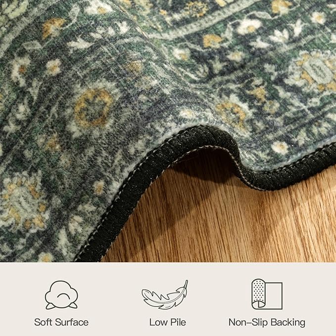 Lofus 2'6"x8' Area Rug for Hallways, Low Pile Soft Carpet Runner for Kitchen - Image 7