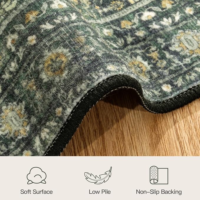 Lofus 2x5 Area Rug for Hallways, Low Pile Soft Carpet Runner for Kitchen - Image 7