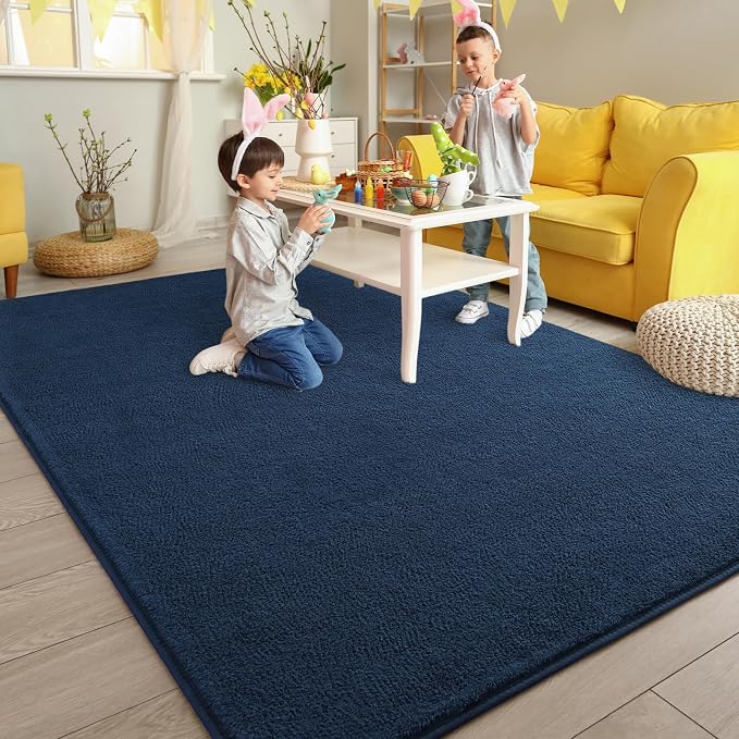 Pettop 6x9 ft Navy Blue Area Rugs - Image 5