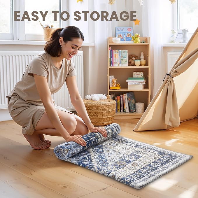zesthome 4x12 Runner Rug for Hallway, Low-Pile Wide Runner for Entryway - Image 9