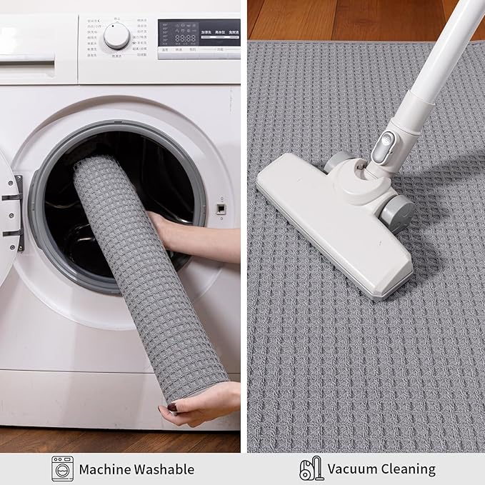 YIHOUSE Indoor Door Mat 20" x 32", Non-Slip Washable Entryway Mat, Dirt Trapper - Image 5