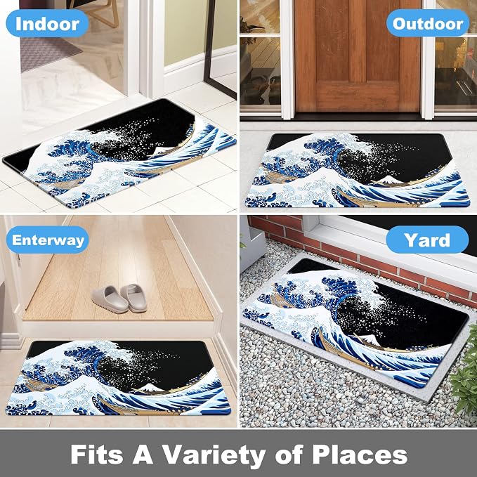 Rnivvi Front Door Mat, Heavy Duty Low Profile Anti-Slip Entryway Rug - Image 7