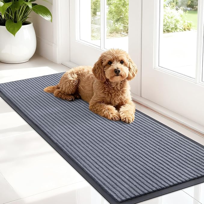 OLANLY Front Door Mat Indoor Outdoor Entrance, Waterproof Heavy Duty Doormat by OLANLY