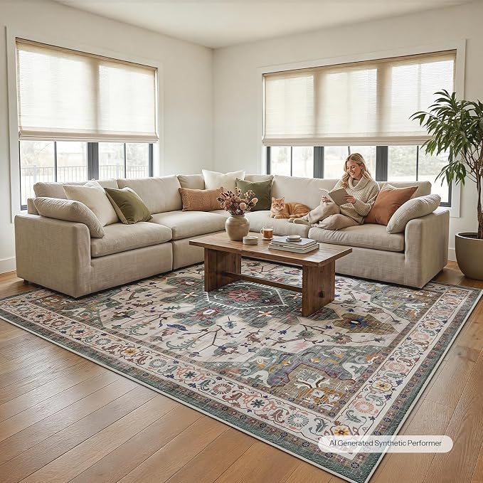 HOOBRO Washable Rug 8 x 10 Area Rugs - Image 9