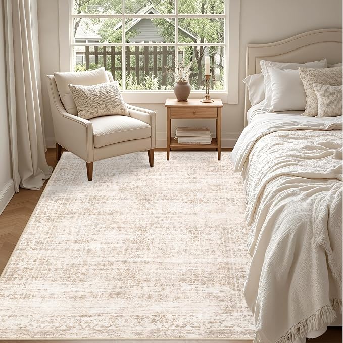 3x5 Area Rugs Living Room Rug: Washable Vintage Boho Rug No Slip Stain - Image 2