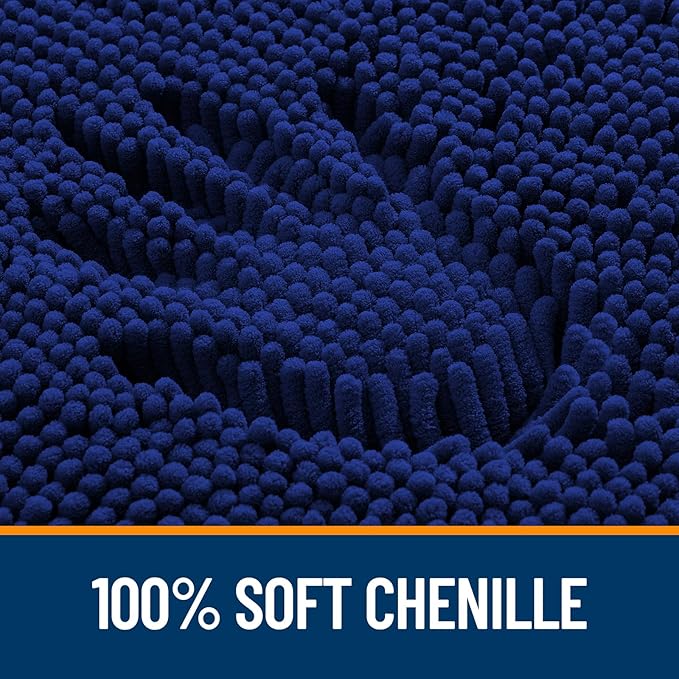 OLANLY Bathroom Rugs 30x20, Extra Soft Absorbent Chenille Bath Rugs, Rubber - Image 3