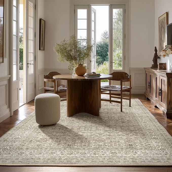 Washable Area Rugs for Living Room: 5x7 Bedroom Area Rug Boho Vintage Rugs - Image 7