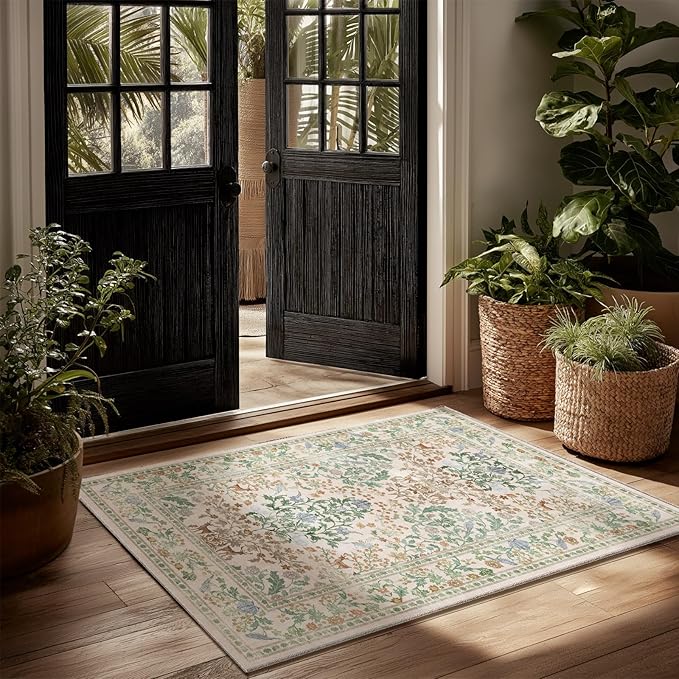 2x3 Washable Small Rugs for Entryway: Door Mat Indoor Entrance Throw Area Rug by palohom