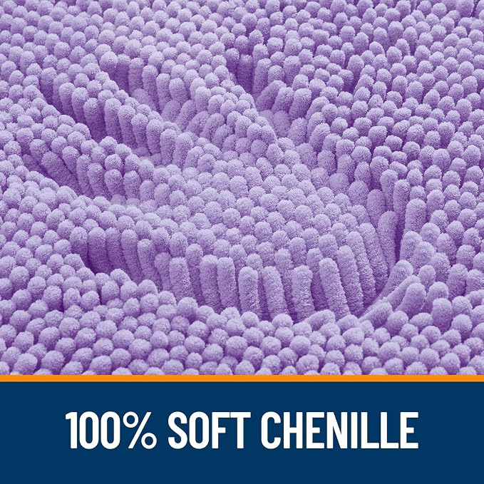 OLANLY Bathroom Rugs 35x24, Extra Soft Absorbent Chenille Bath Rugs, Rubber - Image 3