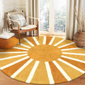Lahome Boho Round Rugs - 4Ft Washable Non-Slip Small Round Area Rug Throw Soft by Lahome