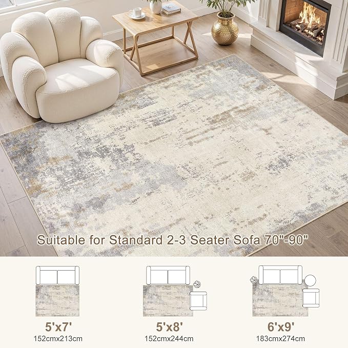 UERMEI 6x9 Area Rug Living Room Rugs - Image 2