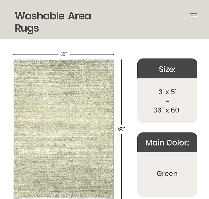 Valenrug Washable Rugs 3x5 - Image 2