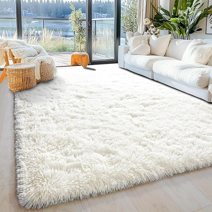 Area Rugs for Living Room 6x9, Ultra Soft Fluffy Rug for Bedroom, Modern Shaggy - Image 3