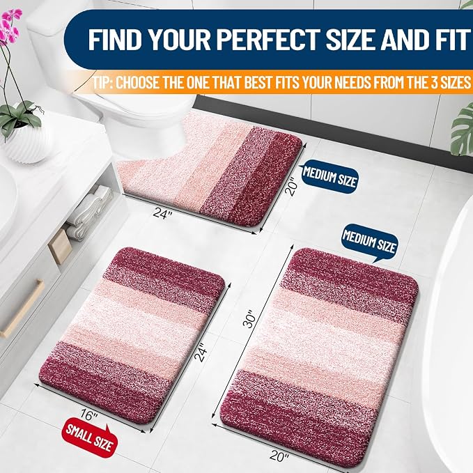 OLANLY Large Bathroom Rugs Mat 44x32, Extra Soft Absorbent Microfiber Bath Rugs - Image 2