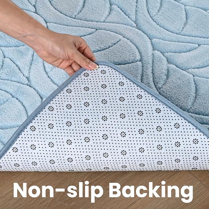 Macgace 4x6 Blue Area Rug, Soft Shag Carpet, Washable Bedroom Nursery Rugs - Image 7
