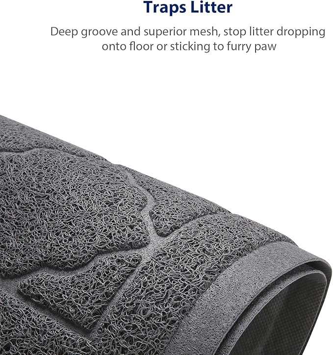 WePet Cat Litter Box Mat, Kitty Premium PVC Pad, Durable Trapping Rug, - Image 4