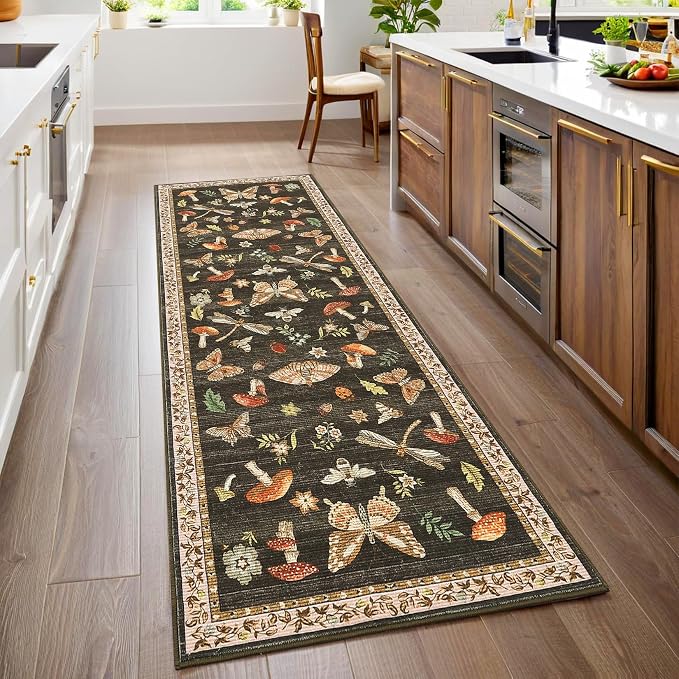 ROYHOME Mushroom Rug Black - Image 2