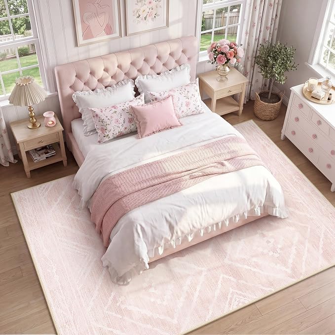 BESTSWEETIE Area Rug 9x12 Rug Machine Washable Non-Slip Low Pile Print Pattern - Image 2
