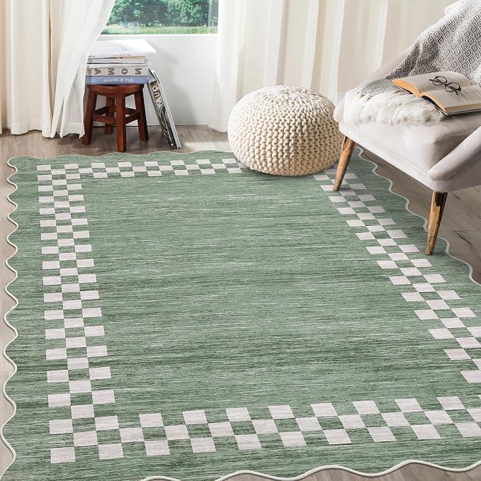 GarveeHome Area Rug 6x9 Large Living Room Modern Border Throw Rug - Image 7