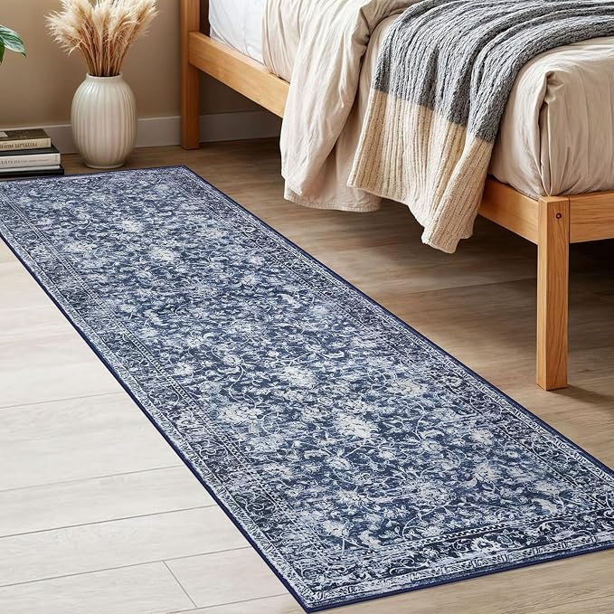 KILOCOCO Hallway Runner 2x6 Rug Runner Printed Vintage Floral Washable Kitchen - Image 9