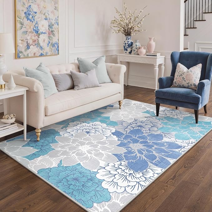 GENIMO Indoor Outdoor Area Rug 5'x8', Machine Washable Rugs - Image 4