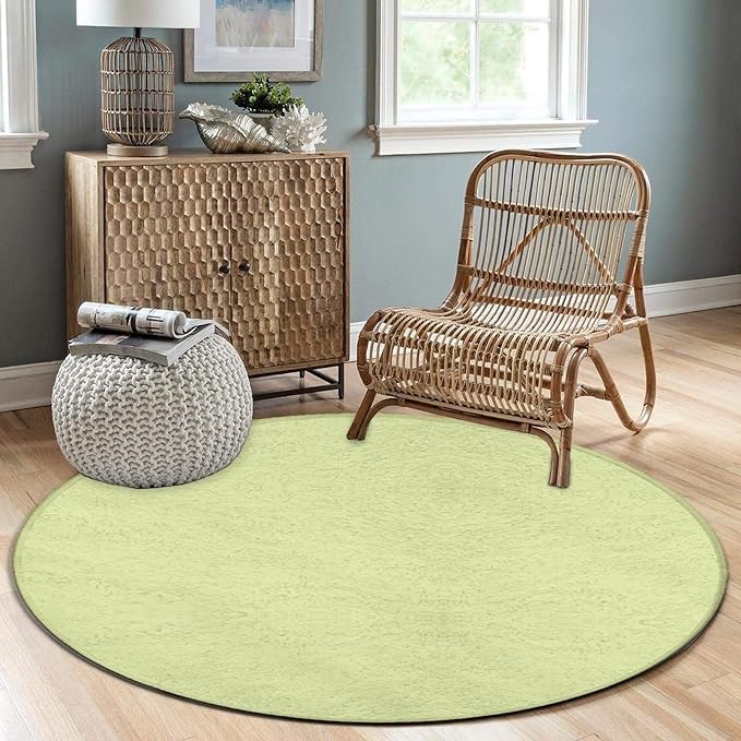 Machine Washable Modern Round Area Rug, Room Sofa Yoga Soft Round Carpet - Image 3