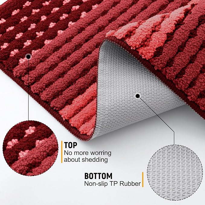 Kitinjoy Indoor Outdoor Door Mat, 47x17 Non-Slip Absorbent Dirt Trapper - Image 3
