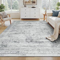 5x7 Washable Area Rugs for Living Room, Soft Faux Wool Carpets for Bedroom by Carpelux