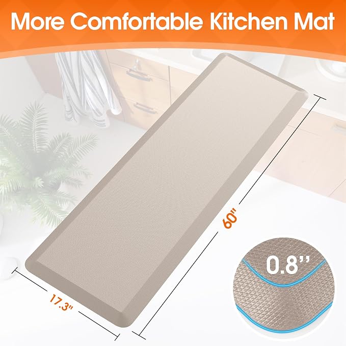 4/5 Inch Thicker Kitchen Mat, Cushioned Thick Floor Comfort Mat, - Image 2