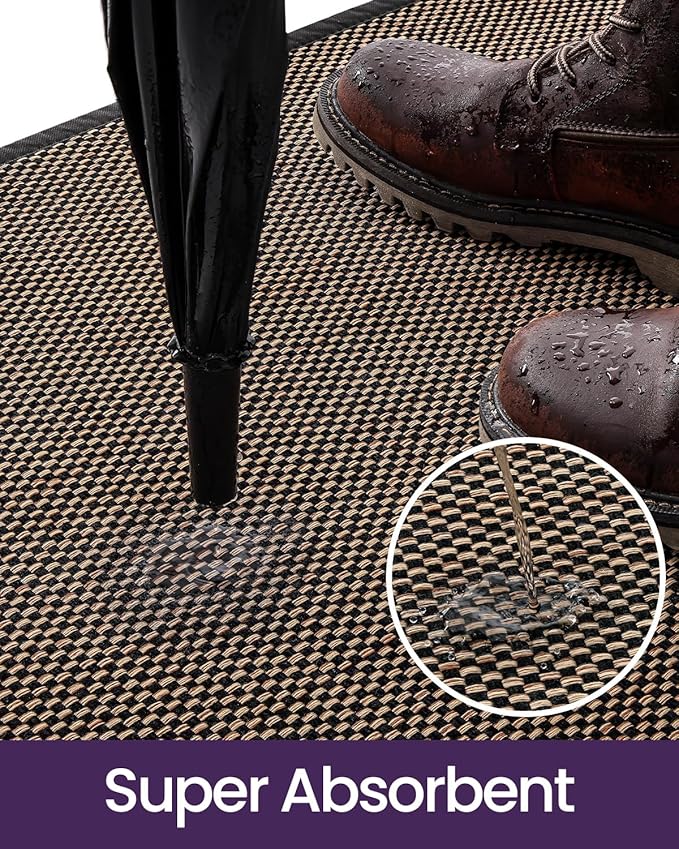 DEXI Ultra Thin Entryway Indoor Door Mat 24x36, Non Slip Rubber Backing Inside - Image 6