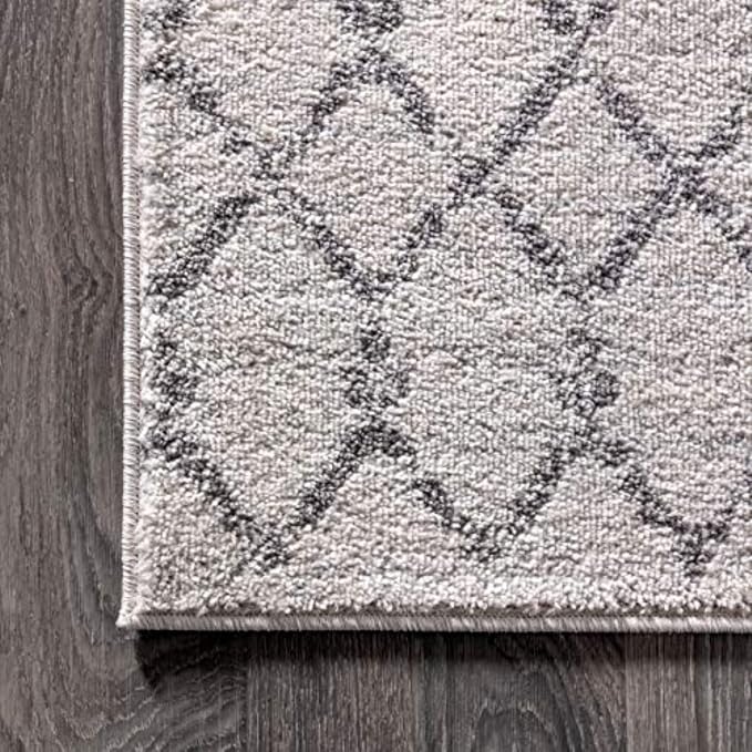 JONATHAN Y Boho Vintage Diamond Cream/Gray Runner Rug 2X8 ft, Moroccan Hype - Image 4