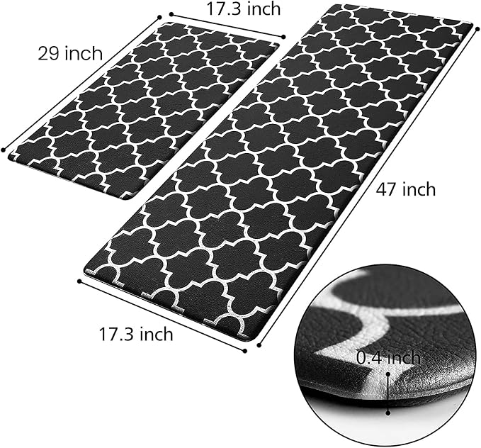 KMAT Kitchen Mat Cushioned Anti-Fatigue Floor Mat, Waterproof Kitchen Mats and - Image 2
