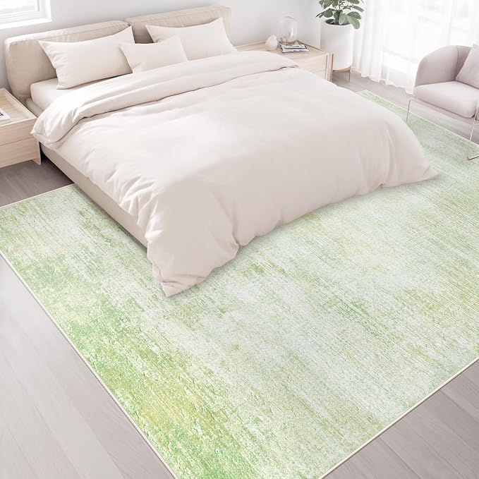 Area Rugs 8x10 Living Room: Washable Rug Modern Abstract Large Rugs Soft Non - Image 4