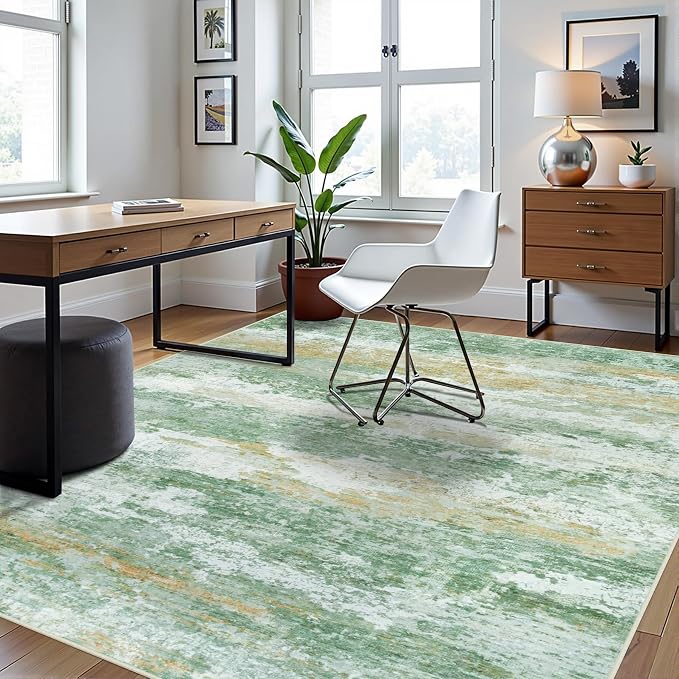 8x10 Area Rugs for Living Room Rug Washable: Abstract Large Rug for Dining Room - Image 3