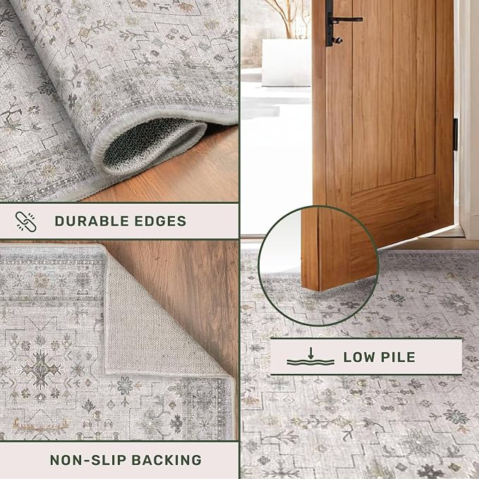 Hazo Haus Light Gray 8x12 Large Area Rugs - Image 5