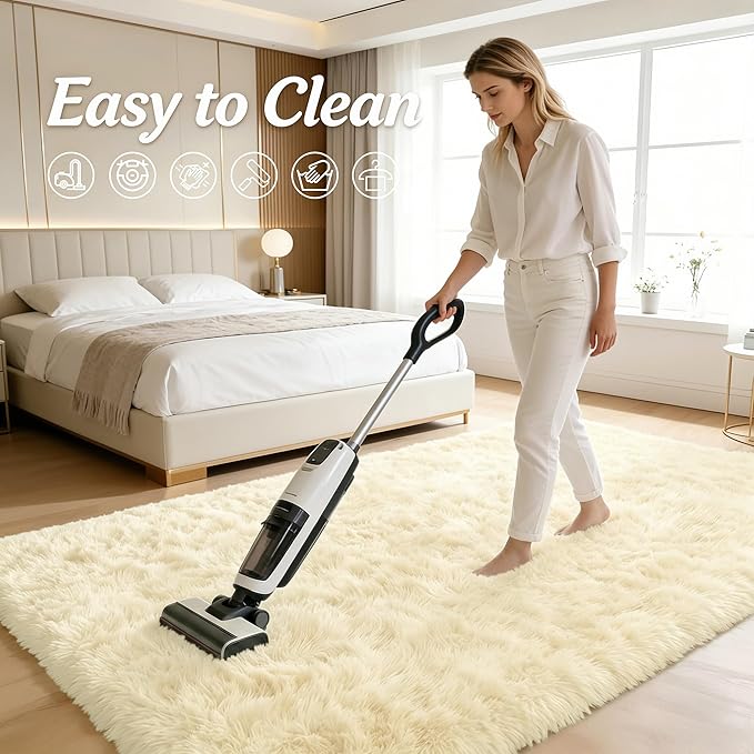 OLANLY Area Rugs for Living Room Bedroom, Machine Washable 4x5.9 ft Soft Fluffy - Image 6