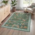 ROYHOME Mushroom Insect Area Rug 3x5 Green by ROYHOME
