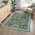 ROYHOME Mushroom Insect Area Rug 4x6 Green by ROYHOME