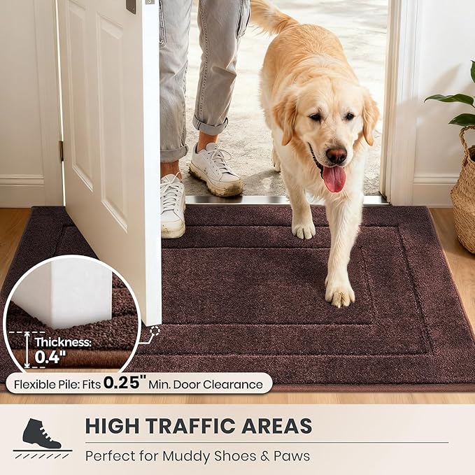 PURRUGS Dirt Trapping Door Mat 34" x 59", Non-Slip/Skid Machine Washable - Image 6