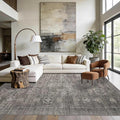 Rugxara 8x10 Area Rugs for Living Room, Large Washable Rug Vintage Retro Boho by Rugxara
