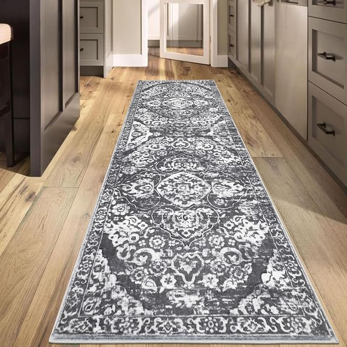 HEBE Hallway Runner Rug 2'8''x8' Washable Vintage Distressed Area Rugs Non Slip - Image 7